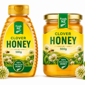 Foods NZ Clover Honey 500g - Sunshine in a Jar