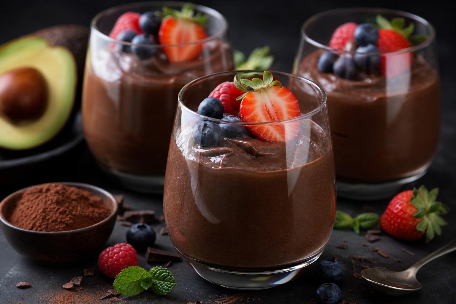 Dark Chocolate Avocado Mousse