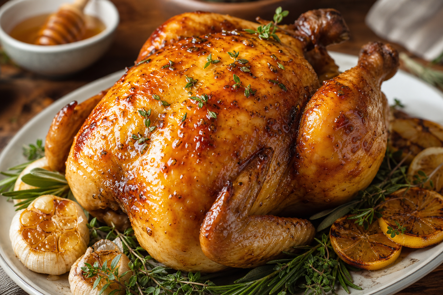 Honey-Glazed Roast Chicken