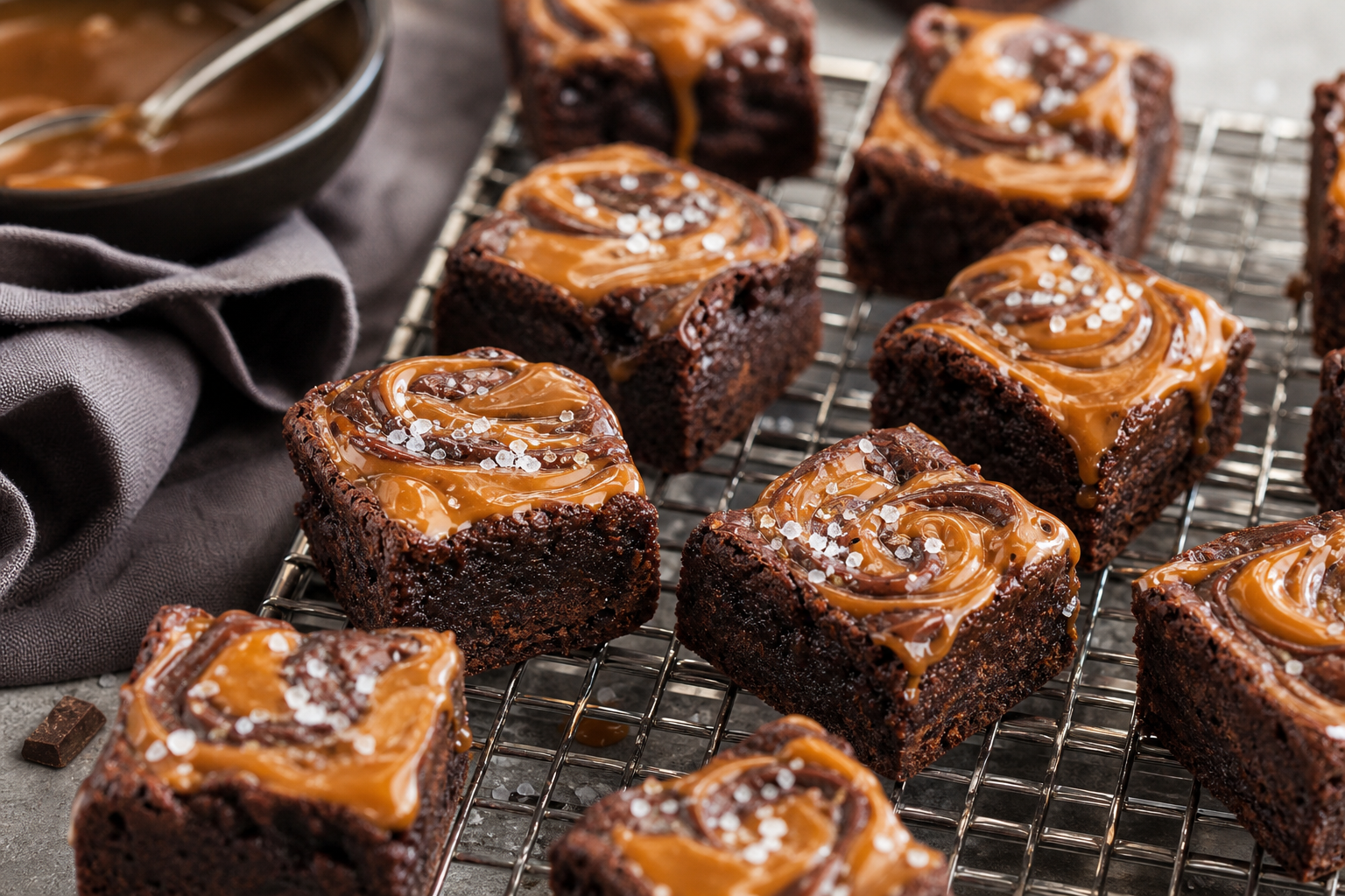 Salted Caramel Brownie Bites
